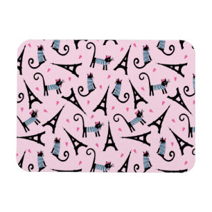 Magnet Flexible Chat À La Française Avec Motif Tour Eiffel