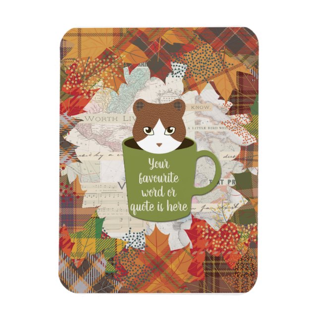 Magnet Flexible Chat automnale Aimant photo flexible (Vertical)