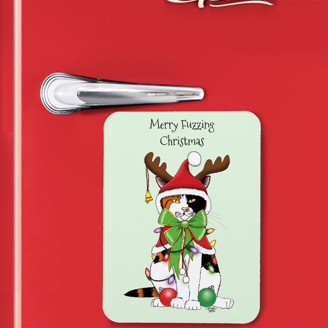 Magnet Flexible Chat Calico de Noël amusant (Créateur téléchargé)