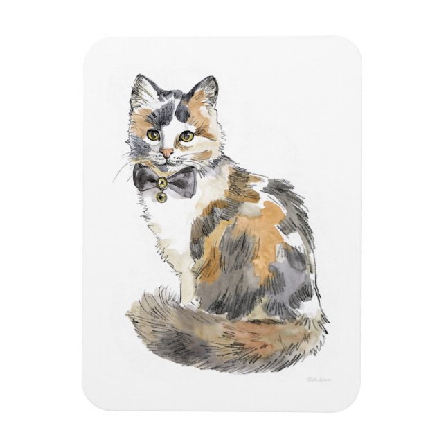 Magnet Flexible Chat Calico Fancy (Vertical)