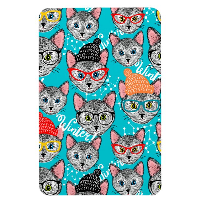 Magnet Flexible Chat dans le casquette (Vertical)