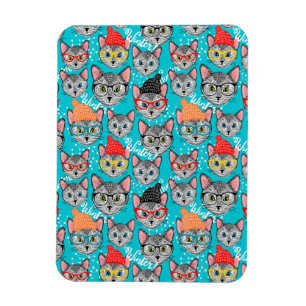 Magnet Flexible Chat dans le casquette