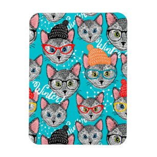 Magnet Flexible Chat dans le casquette