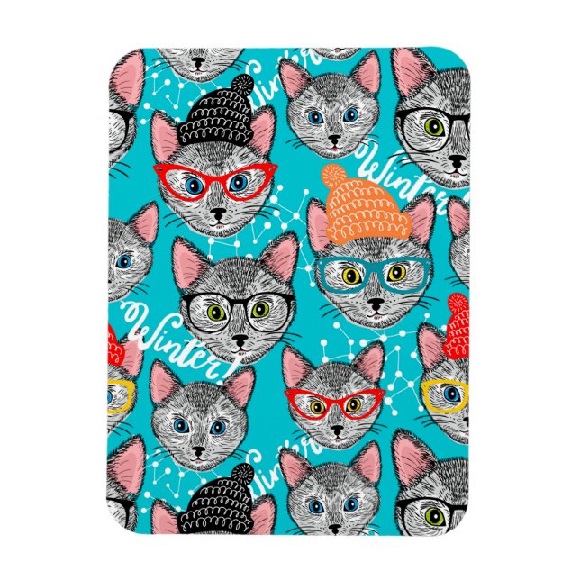 Magnet Flexible Chat dans le casquette (Vertical)