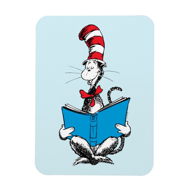 Magnet Flexible Chat dans le Chapeau en lecture (Vertical)