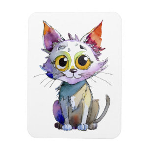 Magnet Flexible Chat d'aquarelle