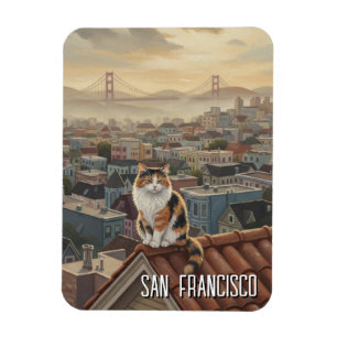 Magnet Flexible Chat de San Francisco sur un toit