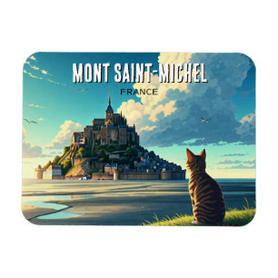 Magnet Flexible Chat de voyage du Mont Saint-Michel France
