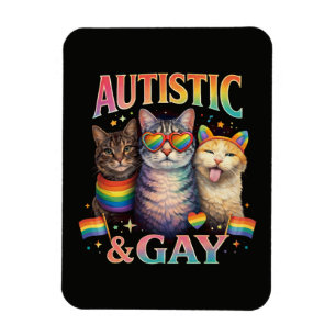 Magnet Flexible Chat drôle autiste et gay