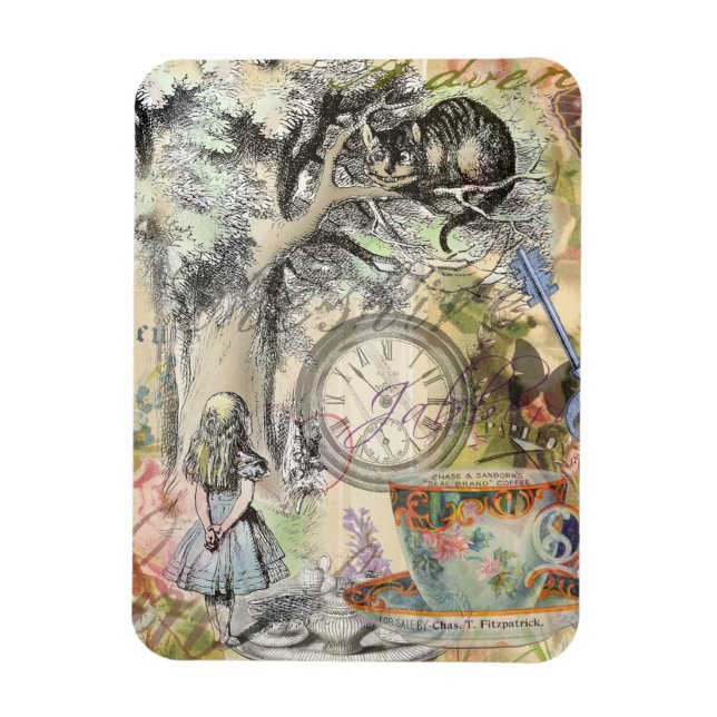 Magnet Flexible Chat du Cheshire Alice au Pays des Merveilles Clas (Vertical)