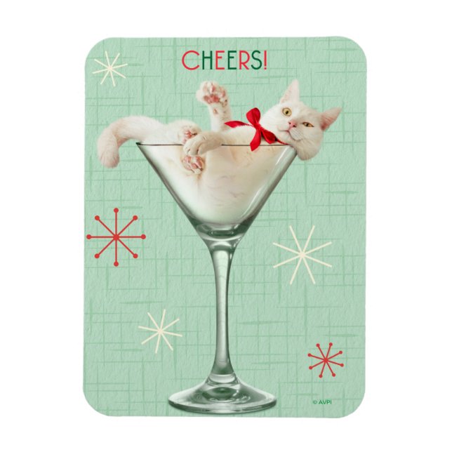 Magnet Flexible Chat en verre Martini (Vertical)