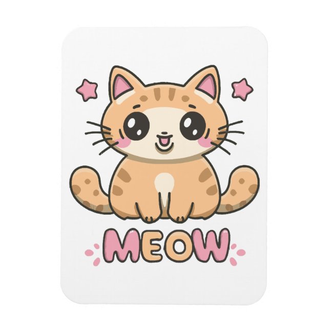 Magnet Flexible chat mignon miaou (Vertical)