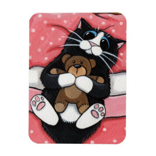 Magnet Flexible Chat mignonne avec ours en peluche sur aimant de l