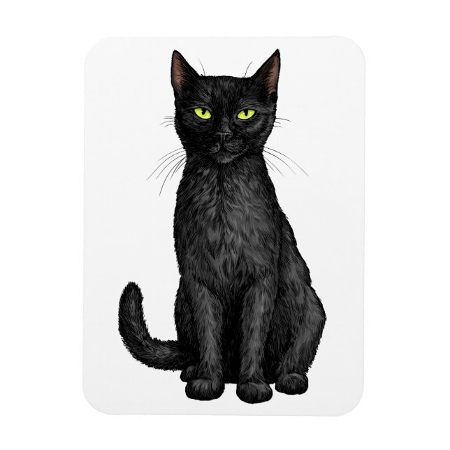 Magnet Flexible chat noir (Vertical)