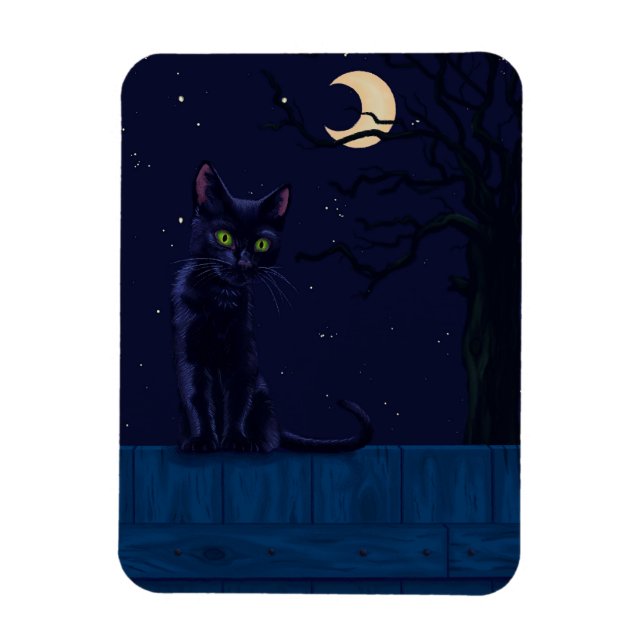 Magnet Flexible Chat noir (Vertical)
