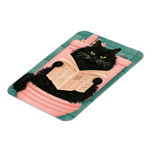 Magnet Flexible Chat noir drôle de salle de bain
