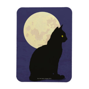 Magnet Flexible Chat noir et la lune