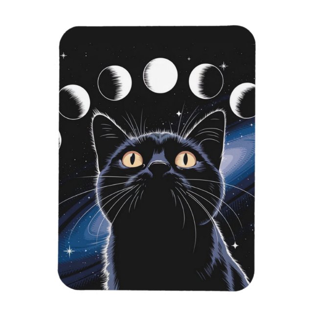 Magnet Flexible Chat noir gothique, Cadeau gothique, Chat noir de  (Vertical)