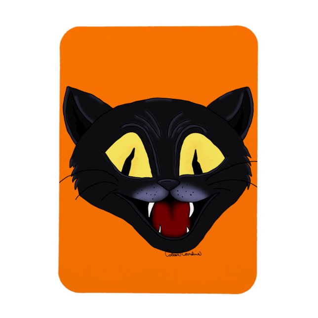 Magnet Flexible Chat noir Halloween (Vertical)