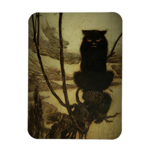 Magnet Flexible Chat noir Scowling