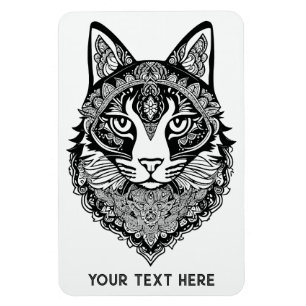 Magnet Flexible Chat ornemental texte personnalisé