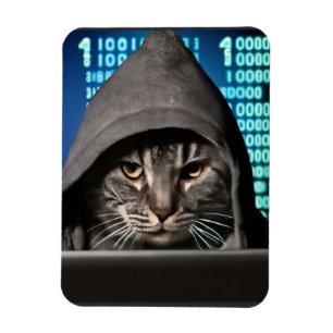 Magnet Flexible Chat pirate informatique Black Cat