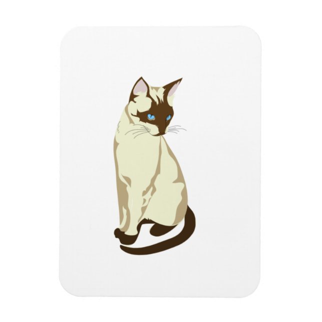 Magnet Flexible Chat siamois  (Vertical)