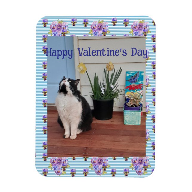 Magnet Flexible Chat smoking drôle mignon chats Saint-Valentin Ble (Vertical)