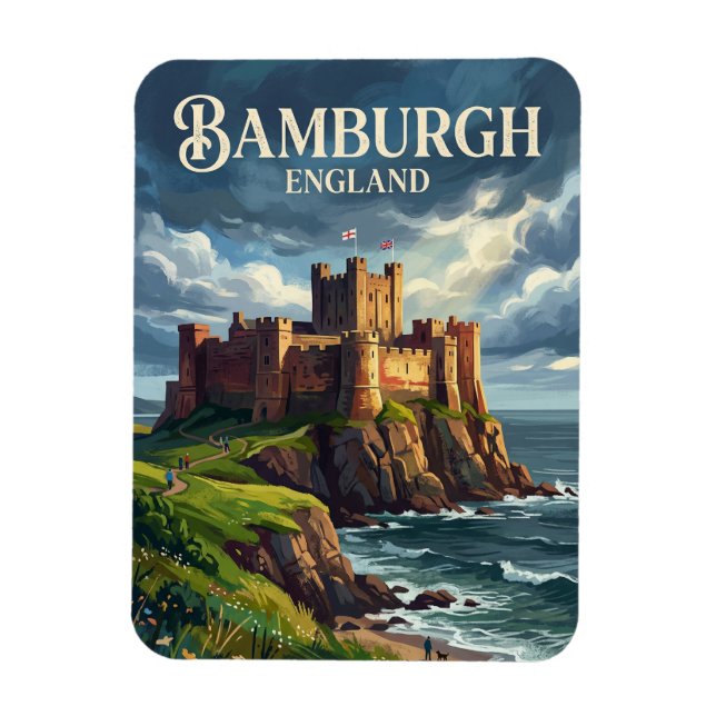 Magnet Flexible Château de Bamburgh Angleterre (Vertical)