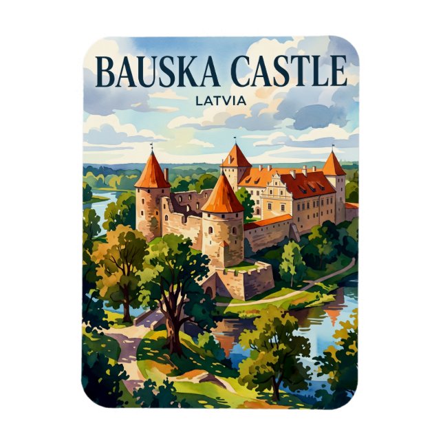 Magnet Flexible Château de Bauska Lettonie (Vertical)