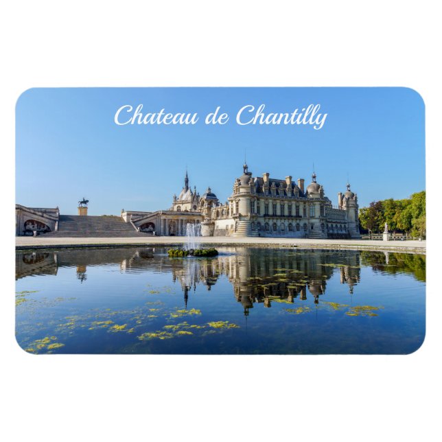 Magnet Flexible Chateau de Chantilly with reflection in a pond (Horizontal)