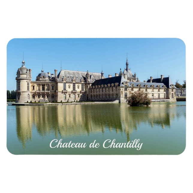 Magnet Flexible Chateau de Chantilly with reflection in the lake (Horizontal)