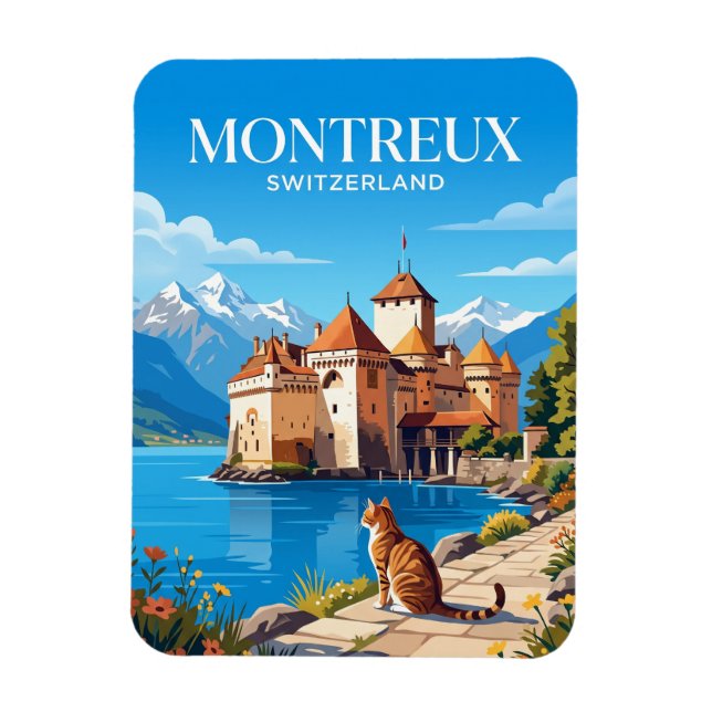 Magnet Flexible Château de Chillon Suisse (Vertical)
