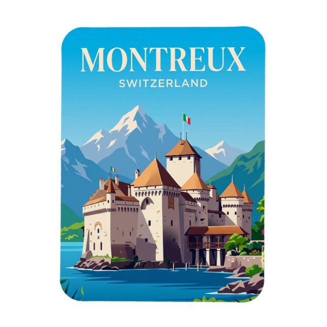 Magnet Flexible Château de Chillon Suisse (Vertical)