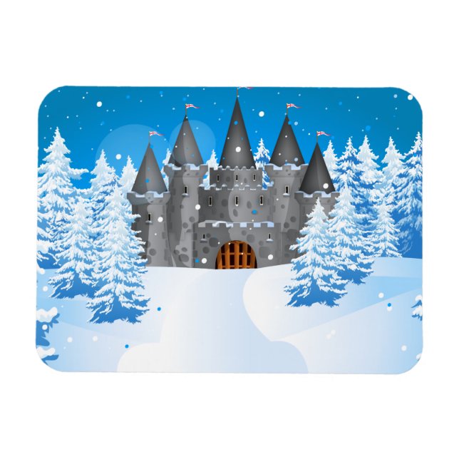 Magnet Flexible château de conte de fées Hiver (Horizontal)
