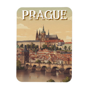 Magnet Flexible Château de Prague et voyage sur le pont Charles
