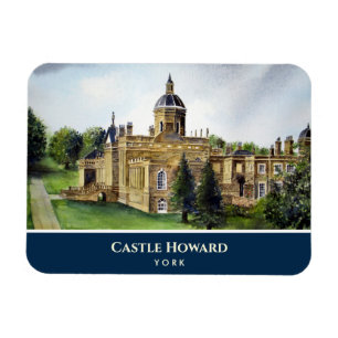 Magnet Flexible Château Howard York Angleterre aquarelle peinture