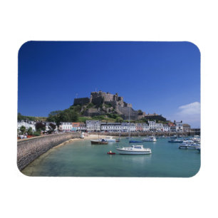 Magnet Flexible Château Mont Orgueil et port, Gorey, Jersey