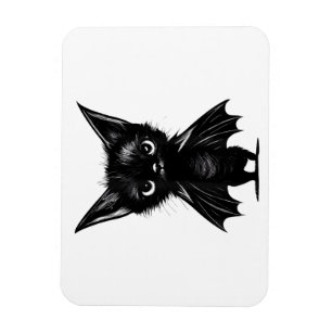 Magnet Flexible Chaton Noir Grumpy Halloween En Costume De Chat