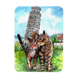 Magnet Flexible Chats à la tour de Pise