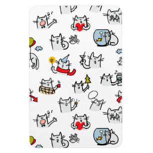 Magnet Flexible Chats amusants, lait et magie.