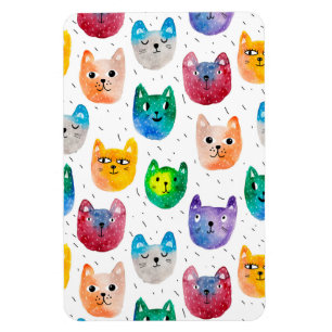 Magnet Flexible Chats aquarelles et amis