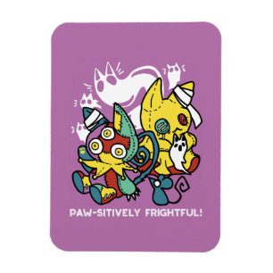Magnet Flexible Chats déplaisants Halloween Art : Paw-sitly Fright