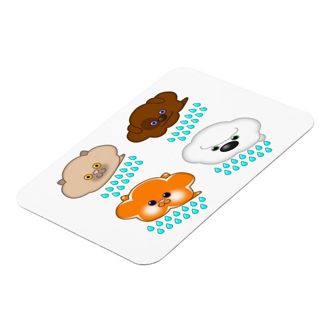Magnet Flexible Chats et chiens en pluie - (Côté Gauche)