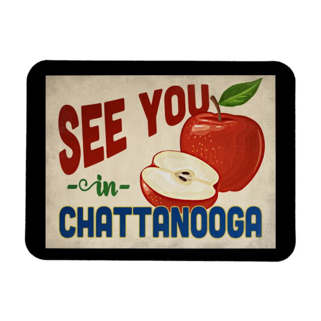Magnet Flexible Chattanooga Tennessee Apple - Vintage voyage (Horizontal)