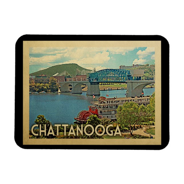 Magnet Flexible Chattanooga Tennessee Vintage voyage (Horizontal)