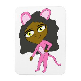 Magnet Flexible chatte rose