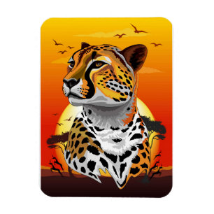 Magnet Flexible Cheetah African Feline Wild Animal