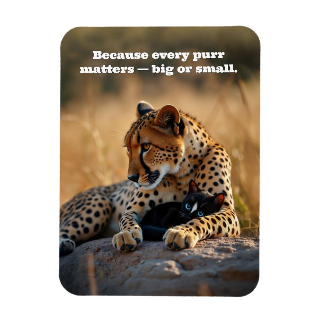 Magnet Flexible Cheetah Guardian, Kitten Heart (Vertical)