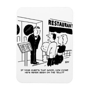 Magnet Flexible Chef au restaurant Not Bein on Television Cartoon